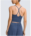 Avurer Flow Tank Top with inbuilt Bra - Blue