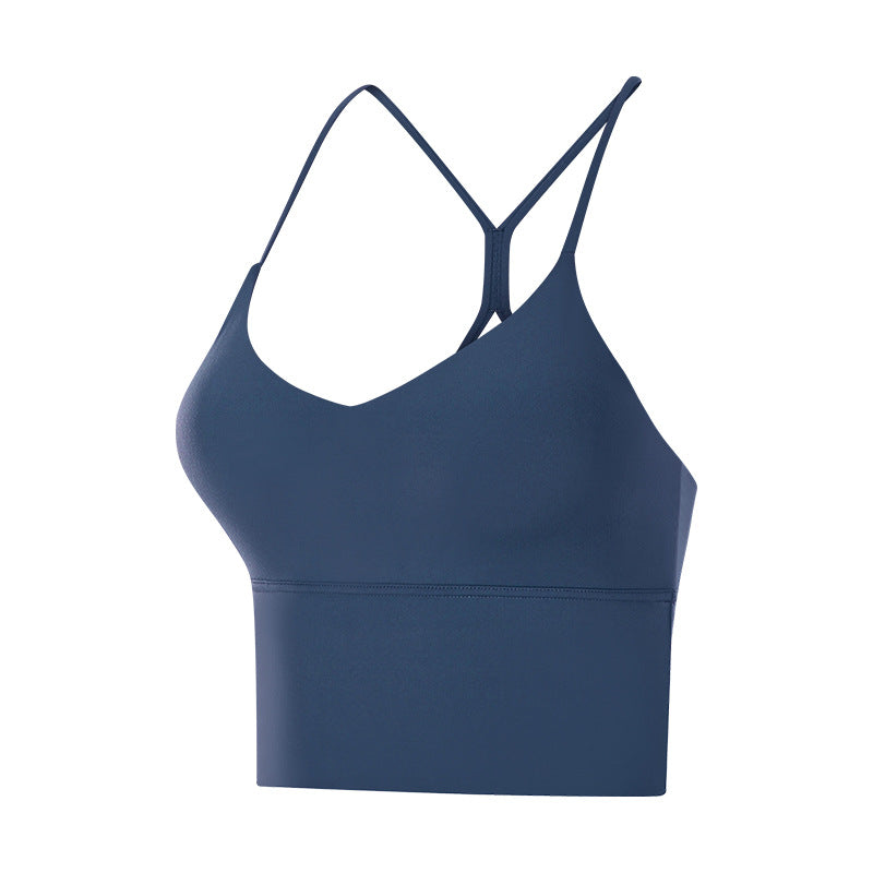 Avurer Flow Tank Top with inbuilt Bra - Blue