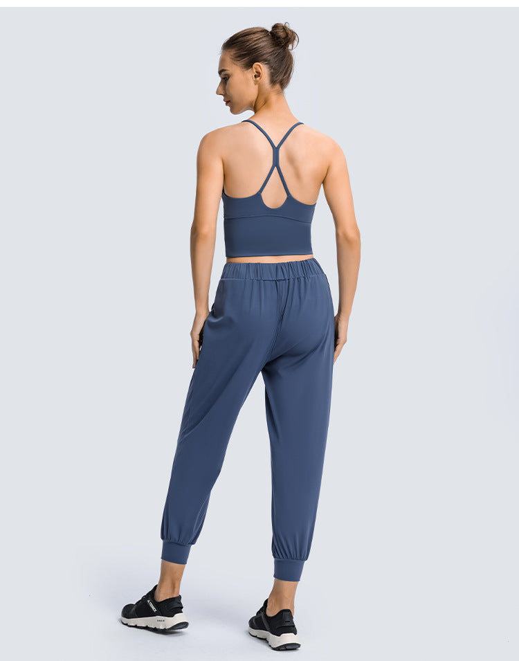 Avurer Flow Tank Top with inbuilt Bra - Blue