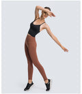 Avurer Flow Tank Top with inbuilt Bra - Black