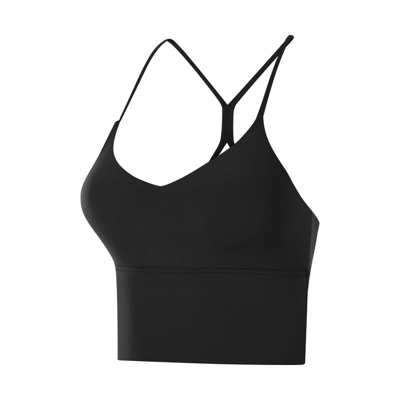 Avurer Flow Tank Top with inbuilt Bra - Black