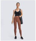 Avurer Flow Tank Top with inbuilt Bra - Black