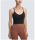 Avurer Flow Tank Top with inbuilt Bra - Black