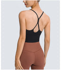 Avurer Flow Tank Top with inbuilt Bra - Black