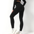 Avurer FitFusion 2-Piece Set — Long-Sleeve Top & Leggings - Black