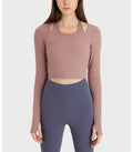 Avurer Blossom Long-Sleeve Top - Dark Pink