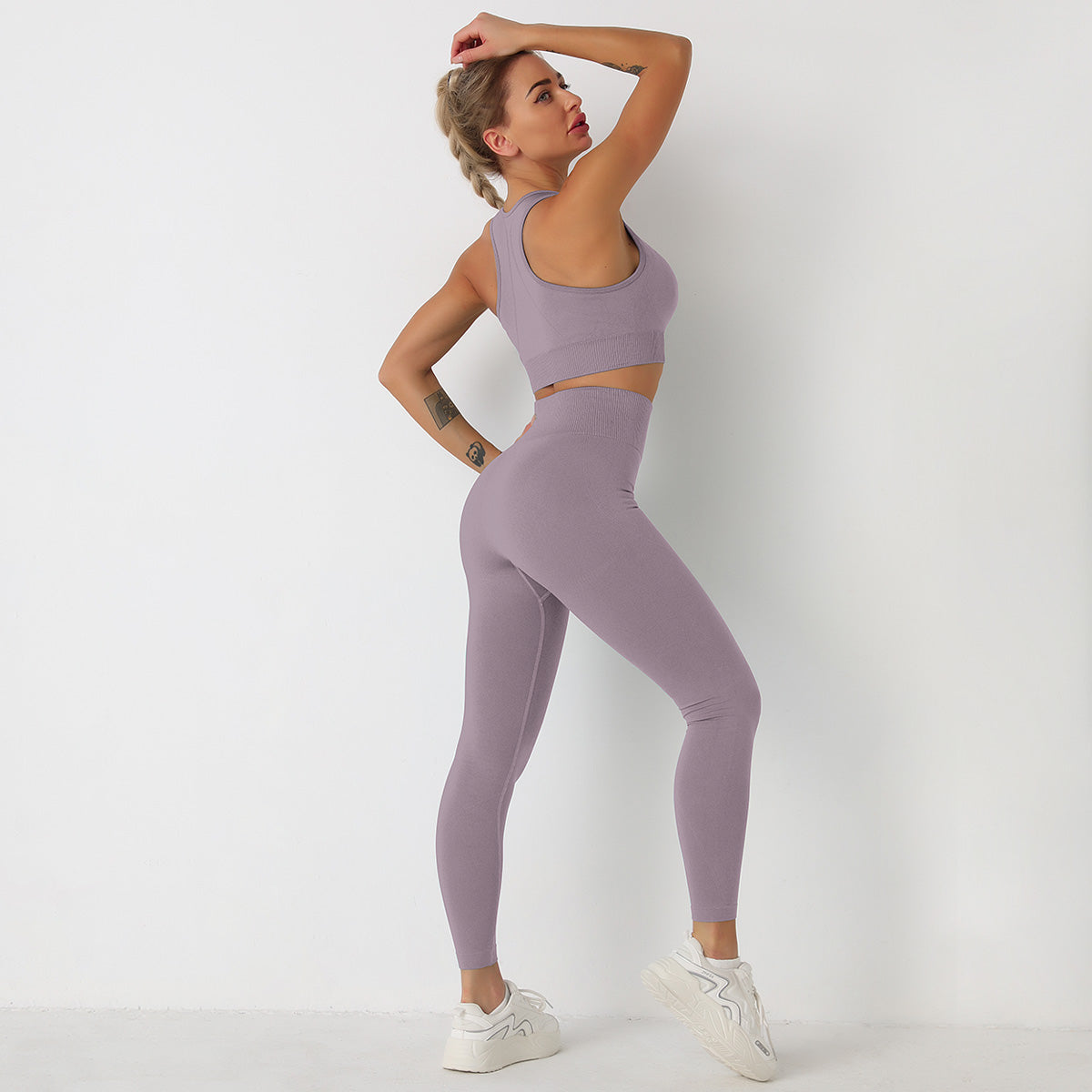 Avurer ElevateMotion 2-Piece Set — Sports Bra & Leggings - Deep Purple
