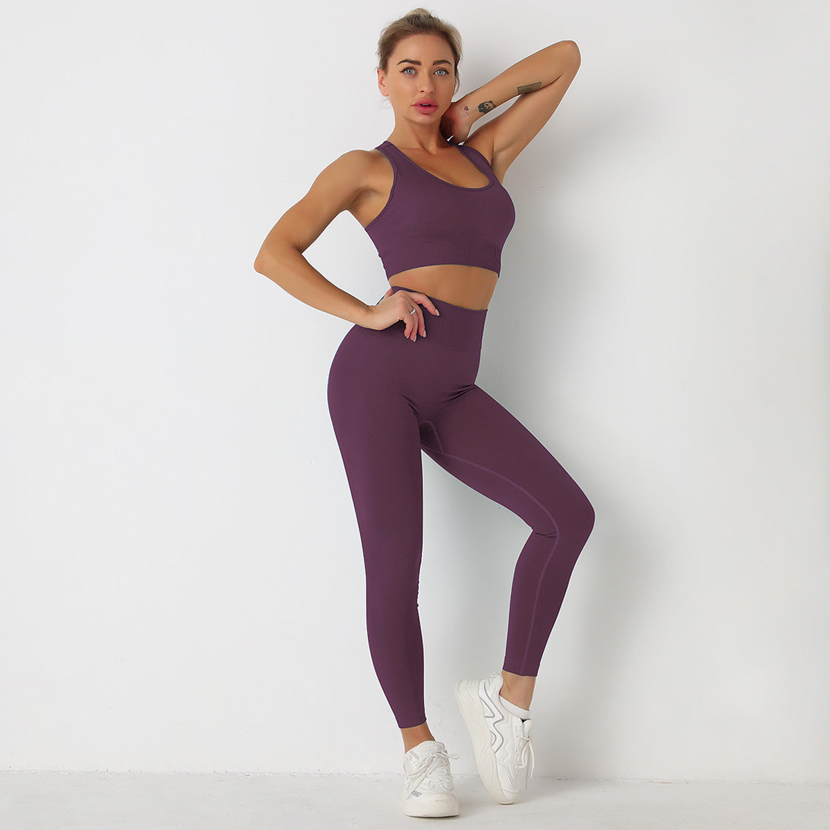 Avurer ElevateMotion 2-Piece Set — Sports Bra & Leggings - Purple