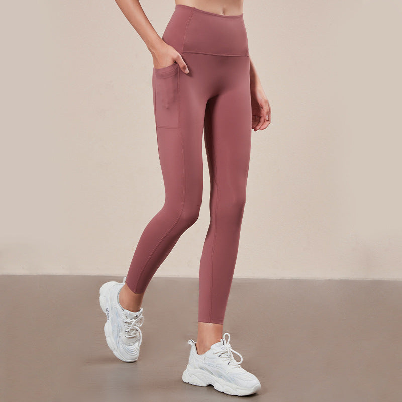Avurer LuxeLegs High-Waist Leggings - Red