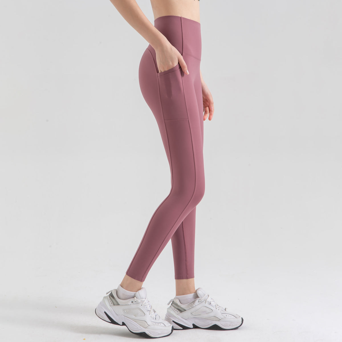 Avurer LuxeLegs High-Waist Leggings - Red