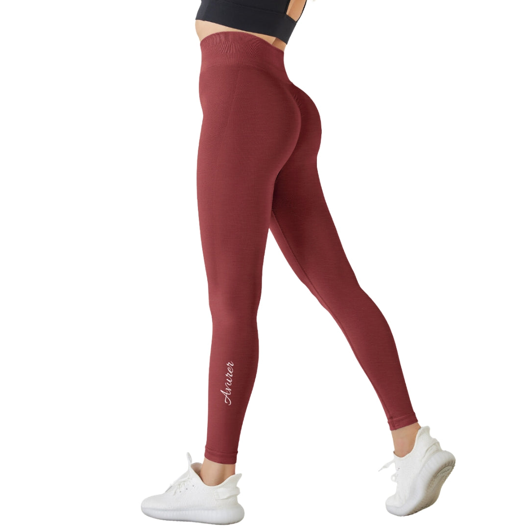 Avurer FLEXFIT High-Waist Leggings - Wine Red