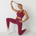 Avurer ElevateMotion 2-Piece Set — Sports Bra & Leggings - Wine Red