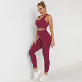 Avurer ElevateMotion 2-Piece Set — Sports Bra & Leggings - Wine Red