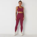 Avurer ElevateMotion 2-Piece Set — Sports Bra & Leggings - Wine Red