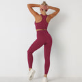 Avurer ElevateMotion 2-Piece Set — Sports Bra & Leggings - Wine Red