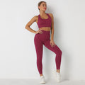 Avurer ElevateMotion 2-Piece Set — Sports Bra & Leggings - Wine Red